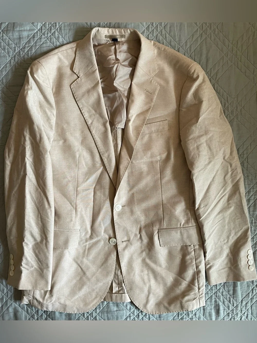 J. CREW Ludlow Slim-fit suit jacket in Portuguese cotton oxford Khaki 38 S CQ514